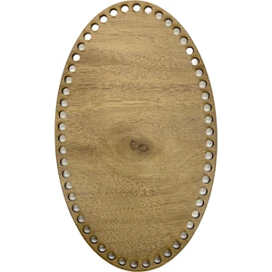 Ala Depo Ahşap Oval Elips Sepet Tepsi Tabanı 25X15CM Ceviz Çift Yüz 3 mm Mdf