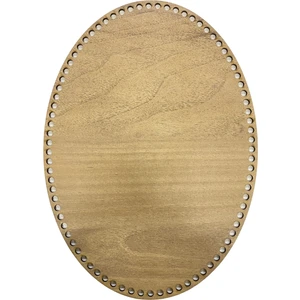 Ala Depo Ahşap Oval Elips Sepet Tepsi Tabanı 35X25 cm Ceviz Çift Yüz 3 mm Mdf