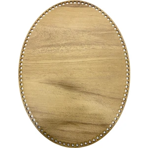 Ala Depo Ahşap Oval Elips Sepet Tepsi Tabanı 40X30 cm Ceviz Çift Yüz 3 mm Mdf