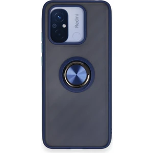 Aqua Aksesuar Xiaomi Redmi 12C Kılıf Standlı Yüzüklü Buzlu Tasarım Arka Kapak