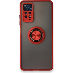 Aqua Aksesuar Xiaomi Redmi Note 11 Pro Kılıf Standlı Yüzüklü Buzlu Tasarım Arka Kapak