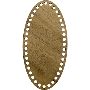 Ahşap Oval Elips Sepet Tepsi Tabanı 20X10CM Ceviz Çift Yüz 3 mm Mdf