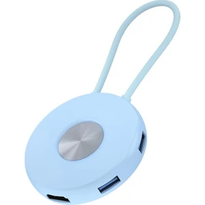 SWR1670 Type-C To 3*usb 3.0 HDMI Pd 3.0 Dönüştürücü Adaptör Mavi