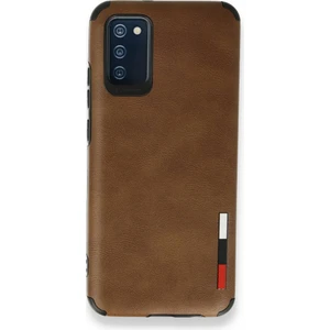 Aqua Aksesuar Samsung Galaxy A03S Kılıf Deri Tasarım Yeni Lüx Silikon