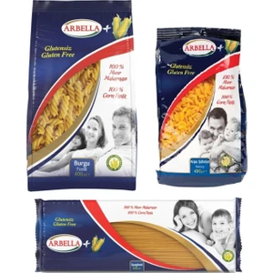 Dola Arbella 3'lü Glutensiz Makarna Seti 400 gr x 3 Adet Arpa Şehriye, Spagetti ve Burgu Makarna