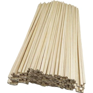 100X Bitmemiş Ahşap Çubuklar Pürüzsüz Ahşap Kare Dübel Çubuk 200CM (Yurt Dışından)