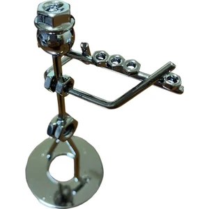 Flüt Çalan Metal Adam Süs Biblo