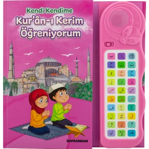 Sesli Elif Ba Kuranı Kerim Öğreten Cihaz Seti Kitaplı Pembe