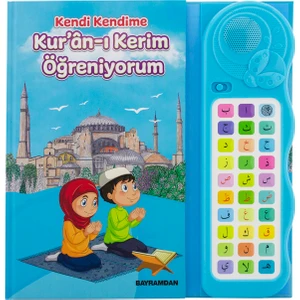 Sesli Elif Ba Kuranı Kerim Öğreten Cihaz Seti Kitaplı Mavi
