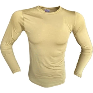 Askeri Malzemelerim Erkek Askeri Termal Microfiber Uzun Kol Bej Tişört