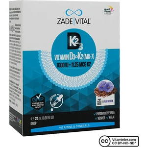 Zade Vital Vitamin D3 + K2 20 ml Damla