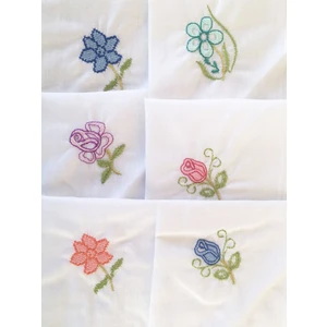 Hepsine Rakip Hediyelik Işlemeli Bayan Mendili 6 Lı Paket 28X28 cm 100 Pamuk