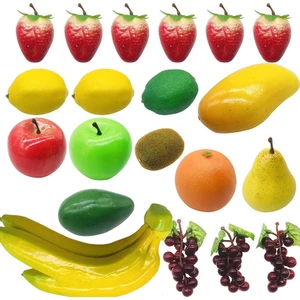 20 Adet Yapay Meyve Karışımı Limon Muz Elma Üzüm Şeftali Portakal (Yurt Dışından)