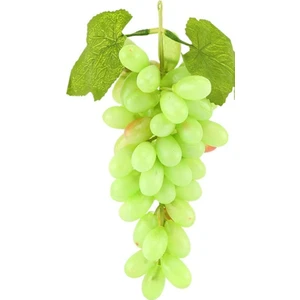 1 Adet 60 Büyük Uzun Yeşil Kuru Üzüm Yapay Meyve Modeli Ev Ev Mutfak Parti Dekorasyon (Yurt Dışından)