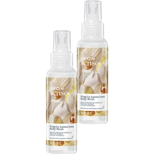 Simply Luxurious Beyaz Şeftali ve Vanilya Orkide Kokulu Vücut Spreyi 100 Ml. Ikili Set
