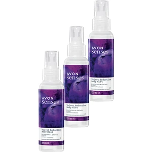 Velvet Seduction Yaban Mersini ve Orkide Kokulu Vücut Spreyi 100 Ml. Üçlü Set