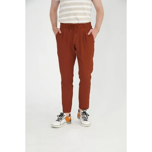 Erkek Regular Fit Fermuarlı ve Bağcıklı Rahat Jogger Pantolon