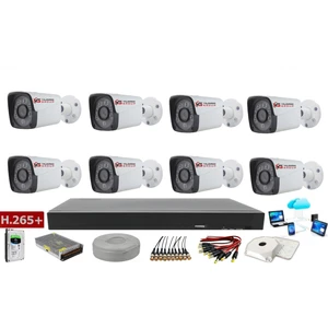 KAMPANYALI ÜRÜN Yıldırım Group Metal Kasa Gece Görüşlü 8 Kameralı 5 Mp Sony Lens Ahd Güvenlik Kamera Sistemi