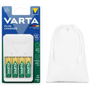 Plug Şarj Cihazı 4 x 2100 mah Aa Şarj Edilebilir Kalem Pil ve Saklama Kılıfı