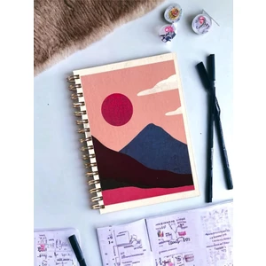 Tuğset Etiket Bullet Journal | Noktalı | A5 | Bakır Çelik Spiral | 120 Sayfa | Özel Tasarım Pro Defter | Karton Kapak BJ09-T505
