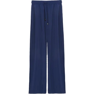 Beli Lastikli Bol Paça Pantolon Lacivert