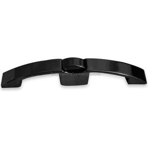 Shuıvan Kulplu Oval Basçek Dolap Kilidi 16CM - Mat Siyah