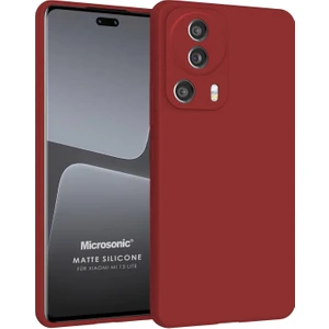 Matte Silicone Xiaomi Mi 13 Lite Kılıf Kırmızı