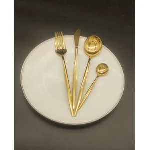 Wessenburg Selanik 24 Parça Titanyum Gold Çatal Kaşık Bıçak Seti