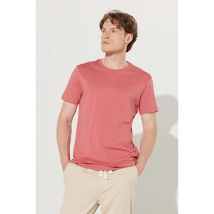 Altınyıldız Classics Erkek Kiremit Slim Fit Dar Kesim %100 Pamuk Bisiklet Yaka Tişört
