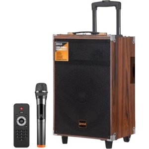 Ultratekno B-Q12 50 Watt Süper Bass Kumandalı Taşınabilir Kablosuz Mikrofonlu Bluetooth Hoparlör Karaoke Sistemi