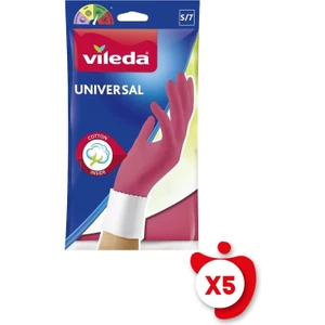 Standart Universal Doğal Lateks S Beden Kırmızı Eldiven 5 Paket