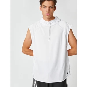 Basic Spor Tişört Kapşonlu Kolsuz