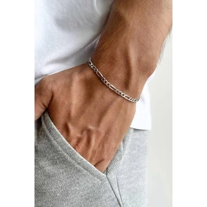 The Collection Unisex Kararmaz Figaro Zinciri Gümüş Çelik Bileklik