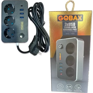 3 x USB 2 Metre Elektronik Termal Akım Korumalı Uzatma Kablosu MG-103