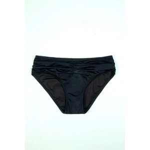 Kadın Ön Büzgü Detaylı Siyah Bikini Altı
