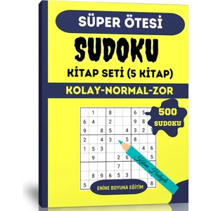 Süper Ötesi Sudoku Kitap Seti (5 Fasikül Kitap Kalem Hediyeli)