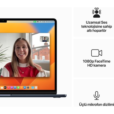 Apple MacBook Air M2 Çip 8GB 512GB SSD macOS 15 Taşınabilir Fiyatı