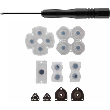 Pop Konsol Playstation 4 Tamir 001 010 011 İç Lastik Silikon ve Tornavida Seti PS4 Kol Yedek