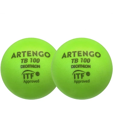 Decathlon Artengo Sünger Tenis Topu - 9 Cm - 2 Adet - Yeşil -