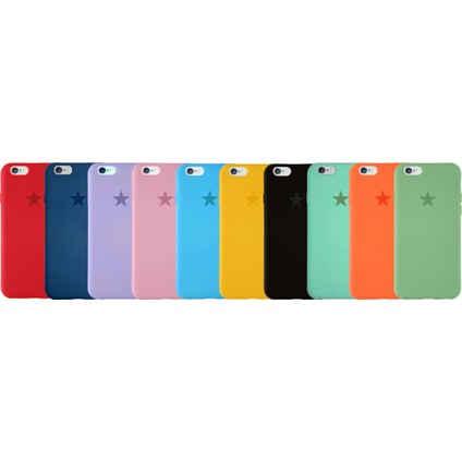 Apple iPhone 6 ile Uyumlu Kapak Yıldız Logolu Içi Kadife Lansman Silikon Kılıf - Yeşil indirimleri
