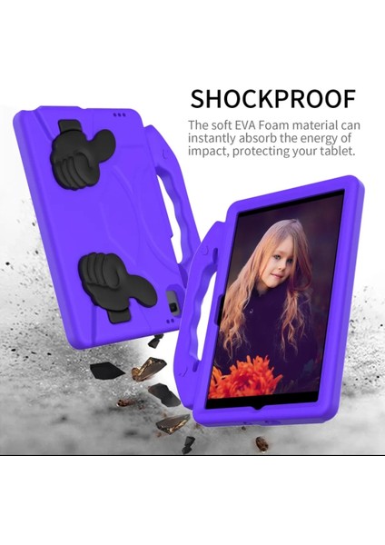 Samsung Galaxy Tab A7 T500 T505 T507 10.4 Inç Çocuk Kılıf Tutmalı Standlı Silikon Like Case