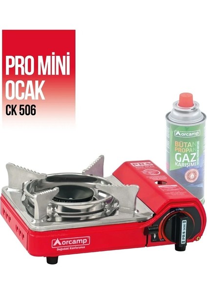 Orcamp Tekli Çantalı Mini Portatif Ocak Kırmızı CK-506