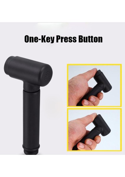 Basınçlı Püskürtücü Taharet Musluğu Klozet Hortumu Duş Küvet Yaylı Esnek Bükülmez Tuvalet Duşu Siyah indirimleri