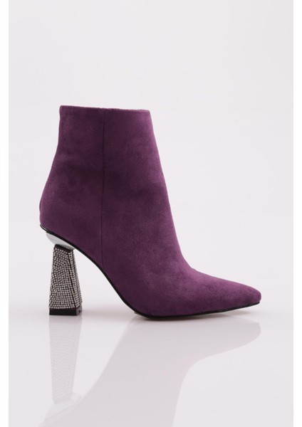 5711-424 Topuğu Taşli Kadin Kadeh Topuklu Bot