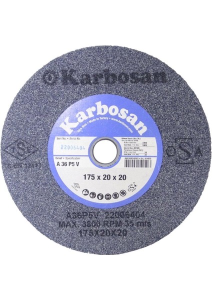 Taşlama Taşı 175*20*20 A36 Karbosan Nk