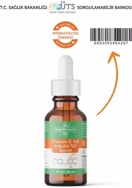 Vitamin C %8 Arbutin %2 serum