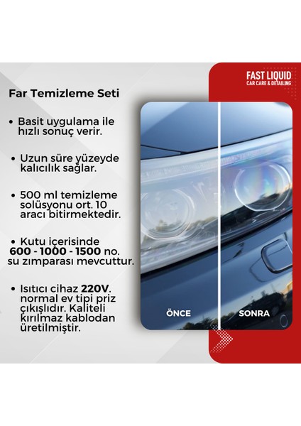 Fast Liquid Far Temizleme ve Parlatma Seti