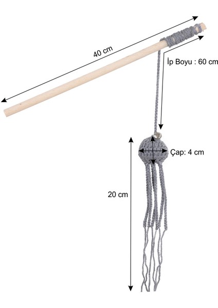 Kedi Oynatma Oltası Ahtapot Kedi Oynatma Olta El Örgüsü