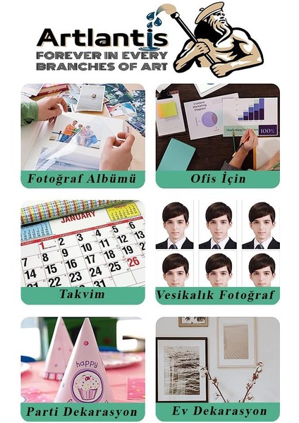 Fotoğraf Baskı Kağıdı A-4 150 Gr/m2 25'li 1 Paket A4 Fotoğraf Kağıdı Ofis ve Ev Tipi Mürekkepli Yazıcılar Için fiyatları