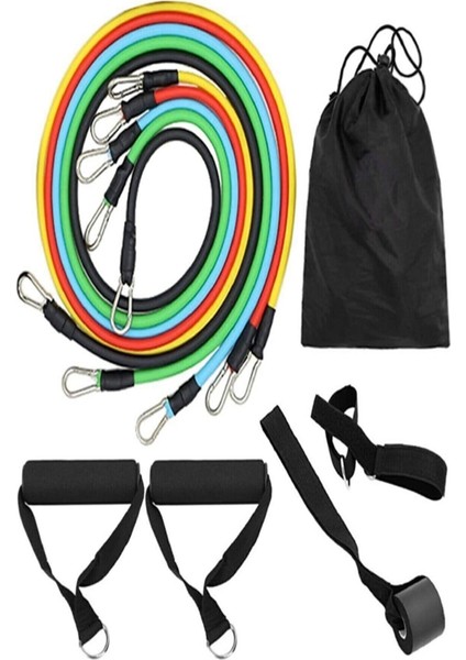 5 Li Profesyonel Direnç Lastiği Seti Plates Spor Fitness Kondisyon Hafif Pratik Direnç Lastik Seti